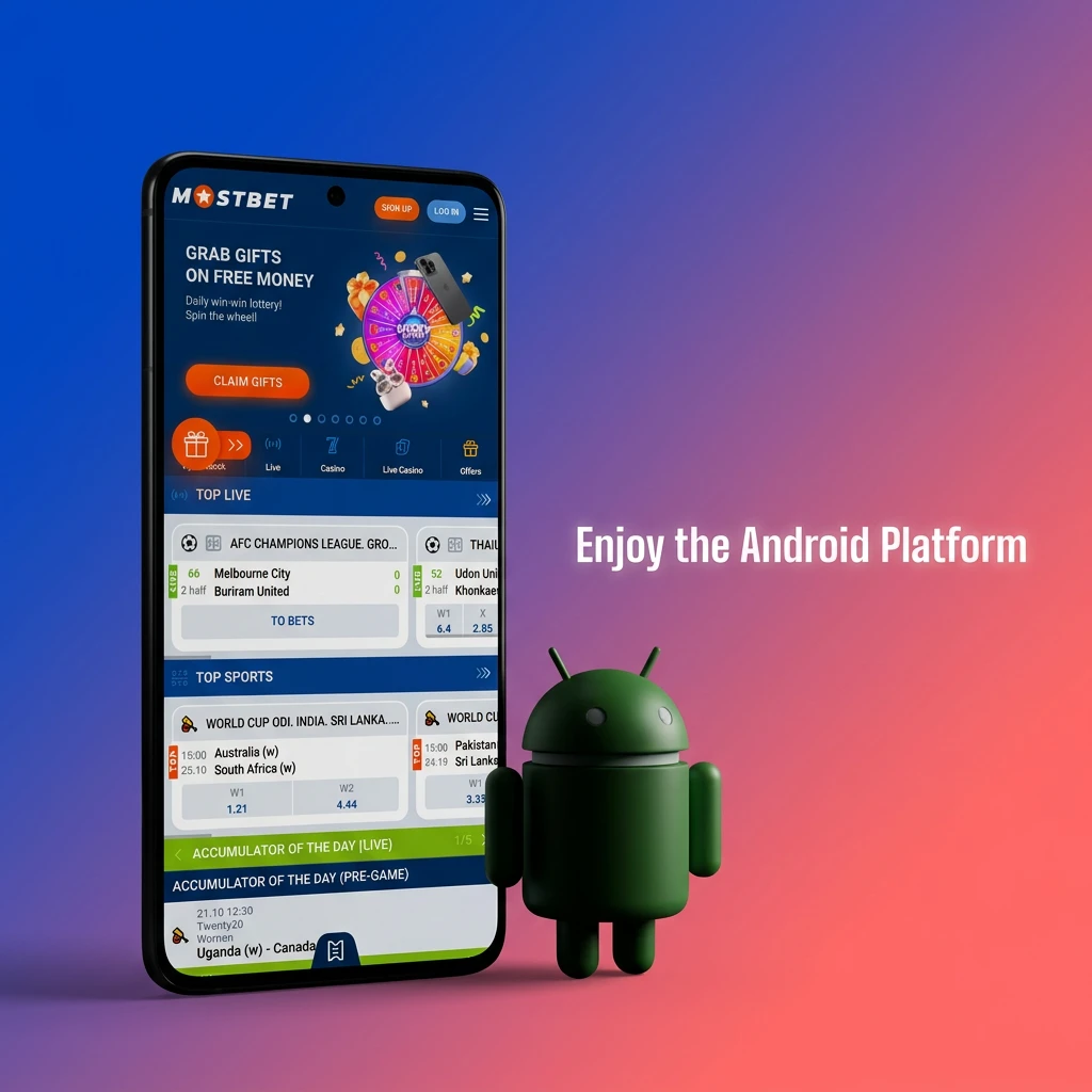 Download the free Mostbet Android app to enjoy sports betting and casino games anywhere.
